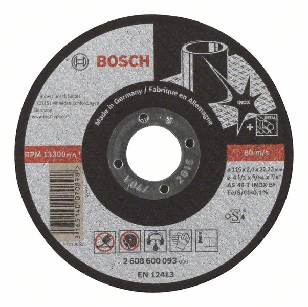 Bosch PRO Stainless Steel-kapskiva, 115 x 2 x 22,23 mm