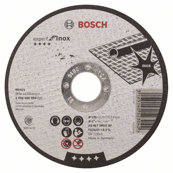 Bosch PRO Stainless Steel-kapskiva, 125 x 2 x 22,23 mm