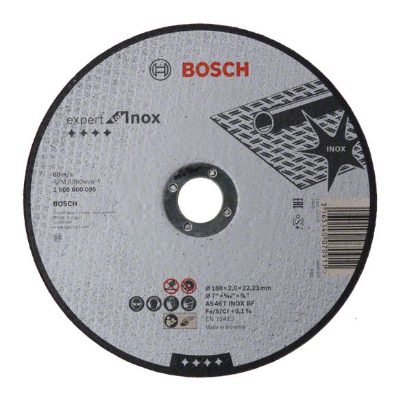 Bosch PRO Stainless Steel-kapskiva, 180 x 2 x 22,23 mm