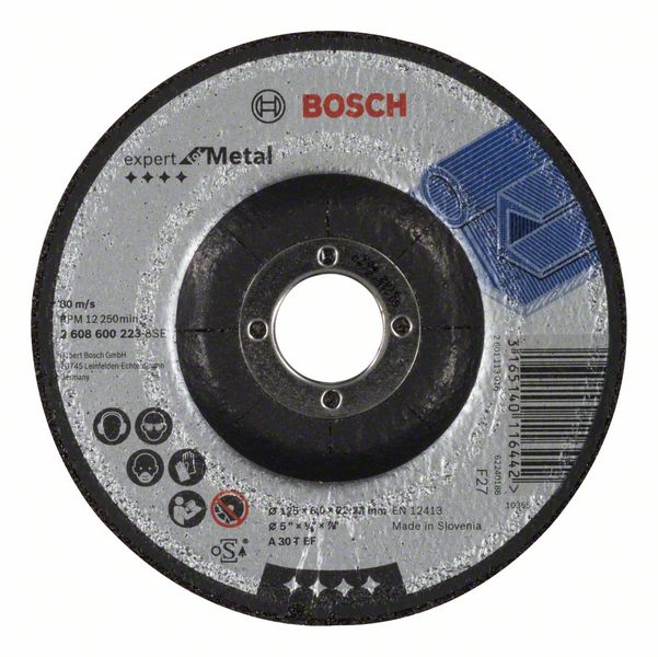 Bosch PRO Metal navrondell, 125 x 6 x 22,23 mm, oSa