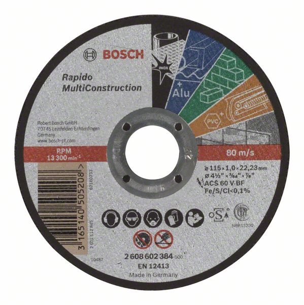 Bosch PRO Multi Material-kapskiva, 115 x 1 x 22,23 mm