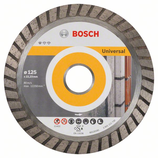 Bosch PRO Multi Material Turbo diamantkapskiva, 125 x 22.23 x 10 mm