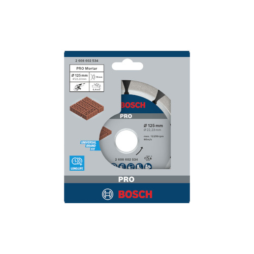 Diamantkapskiva Bosch PRO Mortar ø125 mm 6/7/22.23 mm