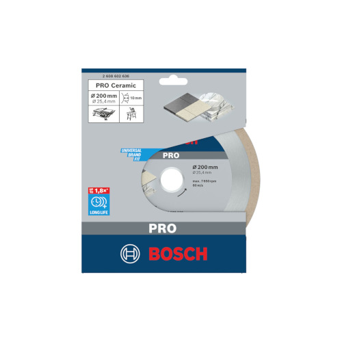 Bosch PRO Ceramic-diamantskiva, 200 x 25,4 mm