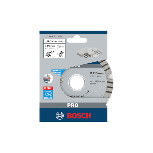 Bosch PRO Concrete-diamantskiva, 115 x 22,23 mm
