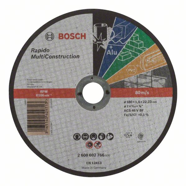 Bosch PRO Multi Material-kapskiva, 180 x 1,6 x 22,23 mm