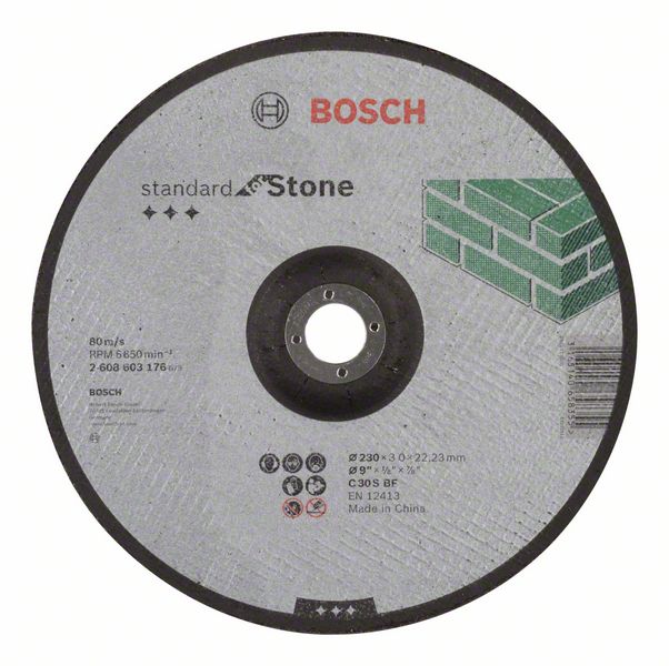 Bosch PRO Stone kapskiva, 230 x 3 x 22,23 mm, med nedsänkt nav