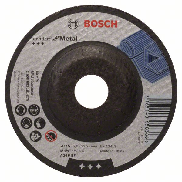 Bosch PRO Metal navrondell, 115 x 6 x 22,23 mm