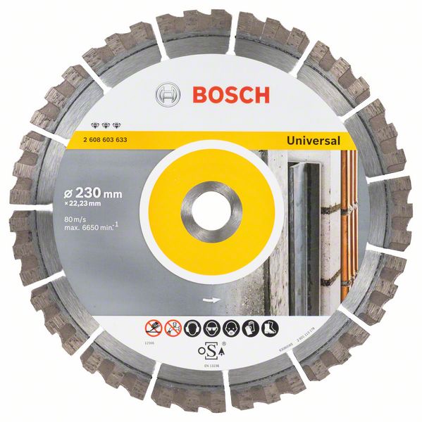 Diamantkapskiva Bosch Universal ø230 mm 22,23 mm