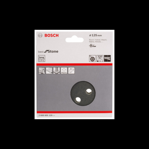 Bosch PRO F355-sliprondell, 125 mm, G320, 5 st