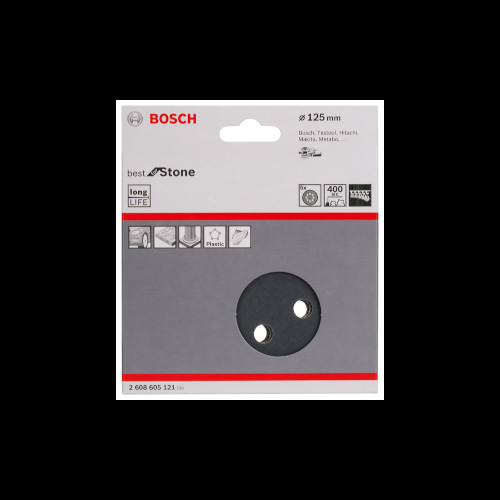 Bosch PRO F355-sliprondell, 125 mm, G400, 5 st