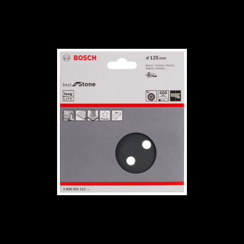 Bosch PRO F355-sliprondell, 125 mm, G600, 5 st