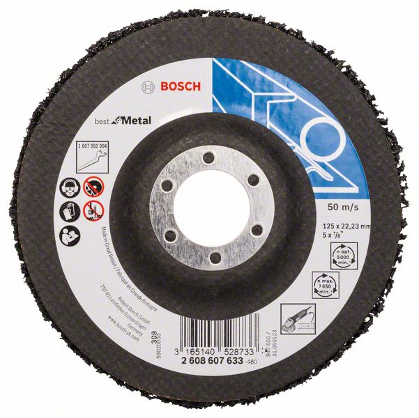 Bosch PRO N377 rengöringsskiva, 125 mm, 22,23 mm