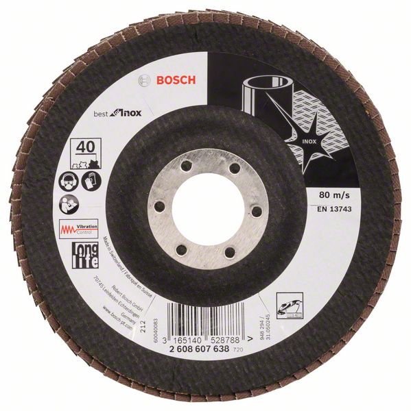 Slipskiva Bosch Inox ø125 mm, 1 st, korn K40