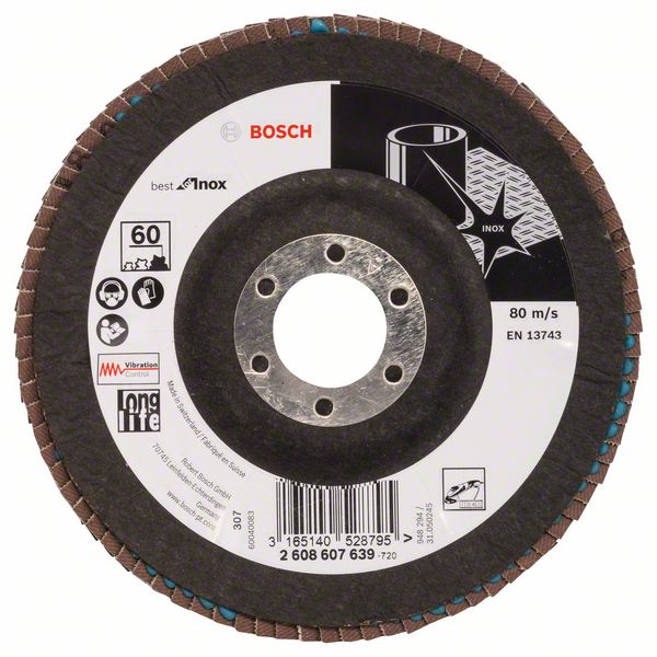 Slipskiva Bosch Inox ø125 mm, 1 st, korn K60