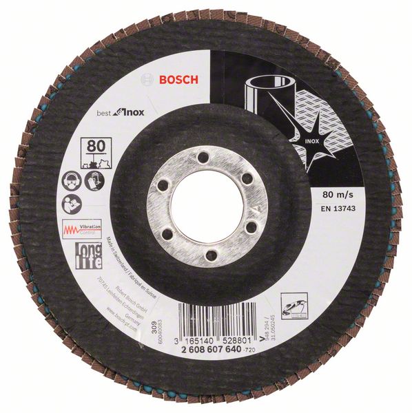Slipskiva Bosch Inox ø125 mm, 1 st, korn K80