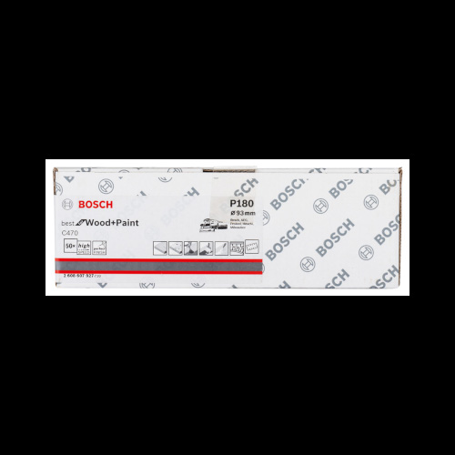Slippapper Bosch för trä 93x185 mm, perforerad, 50 st, korn K180