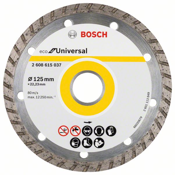 Bosch Multi Material Turbo diamantkapskiva, 125 x 22,23 x 7 mm
