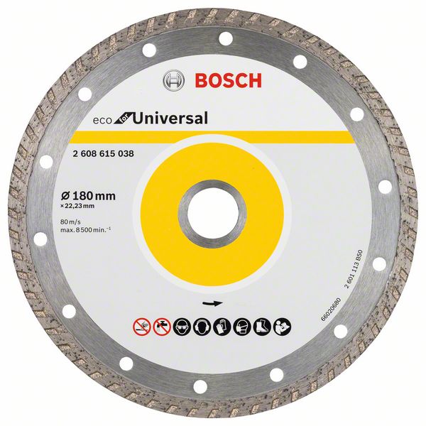 Bosch Multi Material Turbo diamantkapskiva, 180 x 22,23 x 7 mm