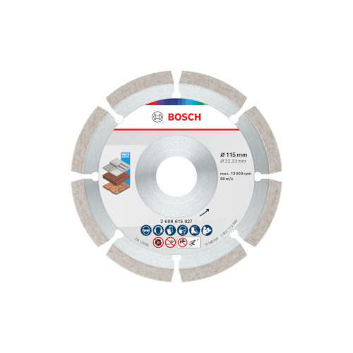 Bosch Multi Material diamantkapskiva, 115 x 22,23 x 7 mm, 10 styck