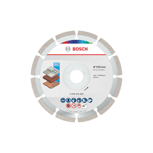 Bosch Multi Material diamantkapskiva, 150 x 22,23 x 7 mm, 10 styck