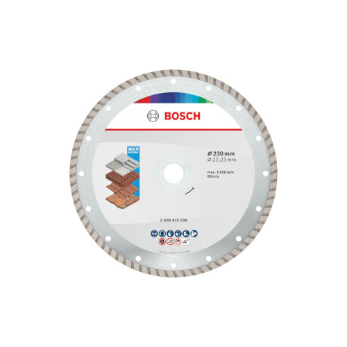 Bosch Multi Material Turbo diamantkapskiva, 230 x 22,23 x 7 mm, 10 delar