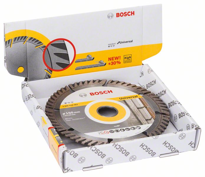 Bosch PRO Multi Material-diamantkapskiva, 150 x 22,23 mm, 10 st