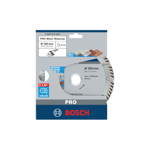 Bosch PRO Multi Material-diamantskiva, 180 x 22,23 mm