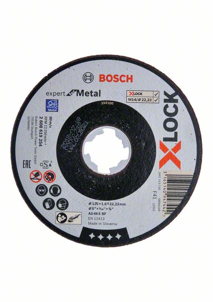 Bosch PRO Metal kapskiva, 125 x 1,6 x 22,23 mm, X-Lock