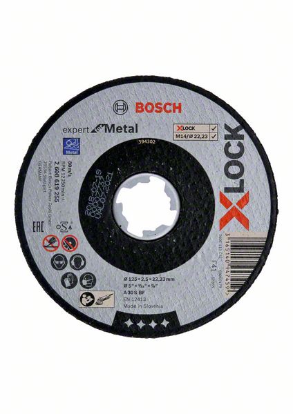 Bosch PRO Metal kapskiva, 125 x 2,5 x 22,23 mm, X-Lock, rak
