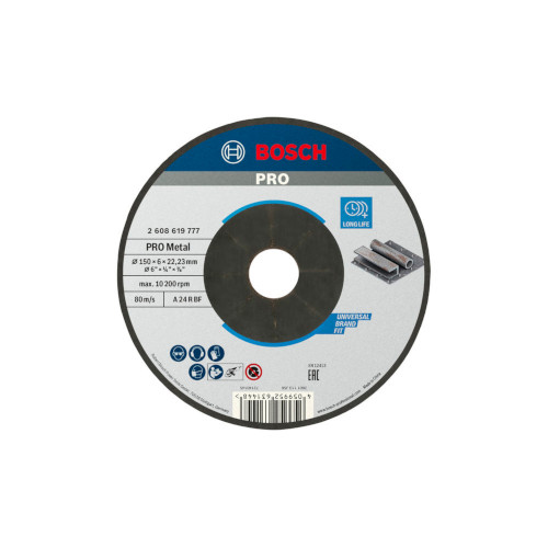 Bosch PRO Metal navrondell, 150 x 6 x 22,23 mm