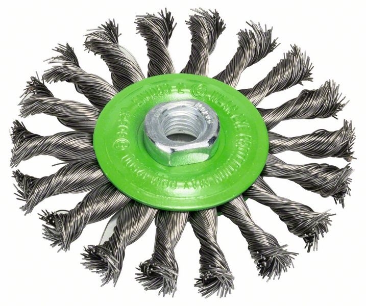 Bosch PRO Stainless Steel heavy-stålborste, 115 x 0,5 mm, gänga