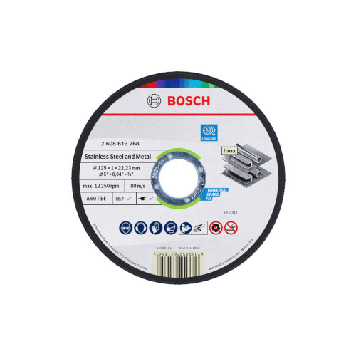Kapskiva Bosch för metall ø125 mm 1/22,23 mm, 100 st