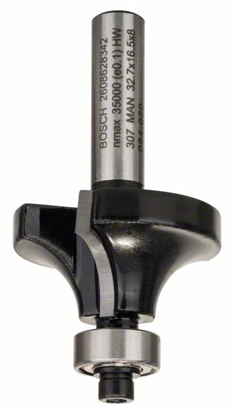 Bosch PRO Frässtål avrundningsfräs, R 10, skaft 8 mm