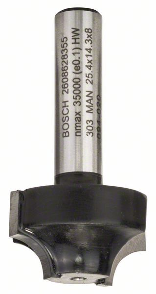Bosch PRO Frässtål ellipsprofilfräs, R 6,3, skaft 8 mm