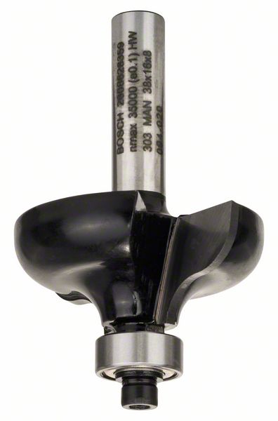 Bosch PRO Frässtål kantprofilfräs, R 6,4, skaft 8 mm