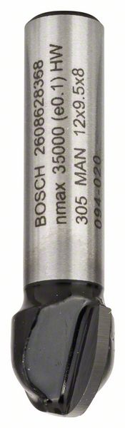 Bosch PRO Frässtål hålkälsfräs, R 6, skaft 8 mm