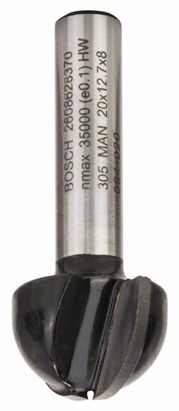 Bosch PRO Frässtål hålkälsfräs, R 10, skaft 8 mm
