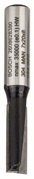 Bosch PRO Frässtål notfräs, tvåskärs, Ø 7 × L 19,6, skaft 8 mm