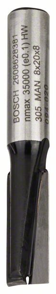 Bosch PRO Frässtål notfräs, tvåskärs, Ø 8 × L 19,6, skaft 8 mm