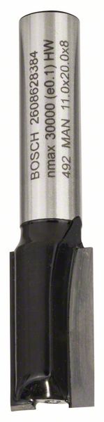 Bosch PRO Frässtål notfräs, tvåskärs, Ø 11 × L 19,6, skaft 8 mm