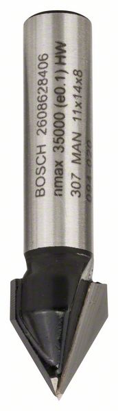 Bosch PRO Frässtål V-spårsfräs, 60° × Ø 11, skaft 8 mm