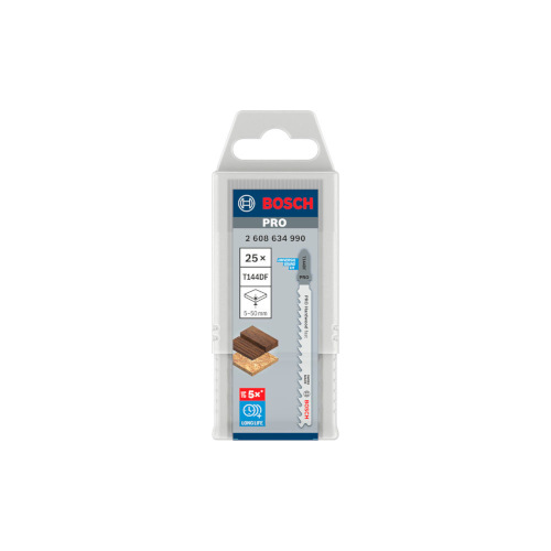 Bosch PRO Hardwood fast T144DF-sticksågblad, 100 mm, 25 st