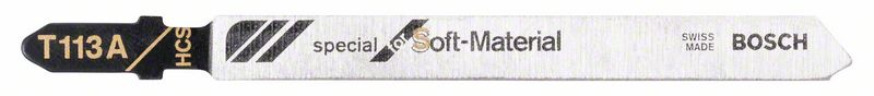 Sticksågblad Bosch T 113 A Soft Material, 3 st