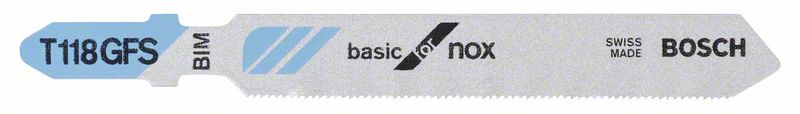 Sticksågblad Bosch T 118 GFS Basic for Inox, 3 st
