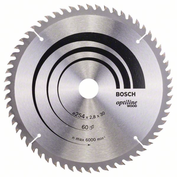 Bosch PRO Wood-cirkelsågklinga, 254 x 2,8 x 30 mm, T60