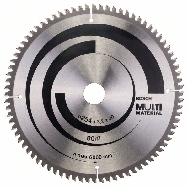 Bosch PRO Multi Material-cirkelsågklinga, 254 x 3,2 x 30 mm, T80