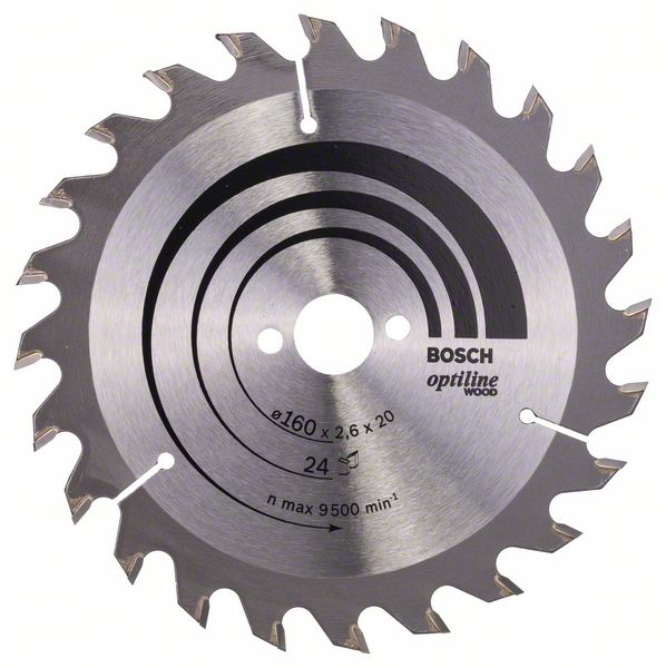 Bosch PRO Wood-cirkelsågklinga, 160 x 2,6 x 20 mm, T24