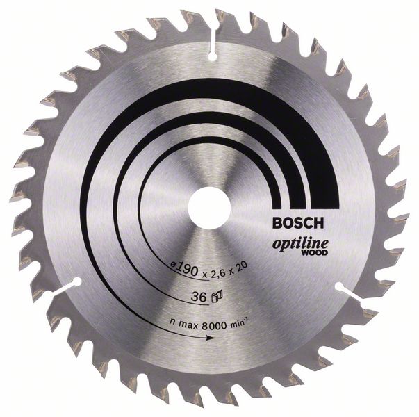 Bosch PRO Wood-cirkelsågklinga, 190 x 2,6 x 20 mm, T36