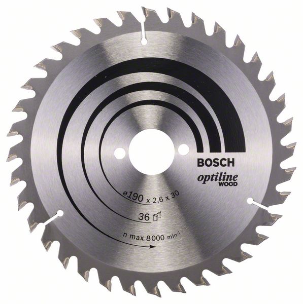 Bosch PRO Wood-cirkelsågklinga, 190 x 2,6 x 30 mm, T36